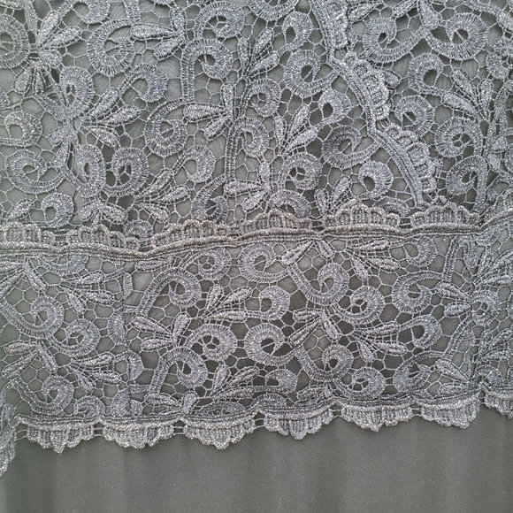 Alex Evenings Navy Sleeveless Gown Sz14P - Picture 14 of 16